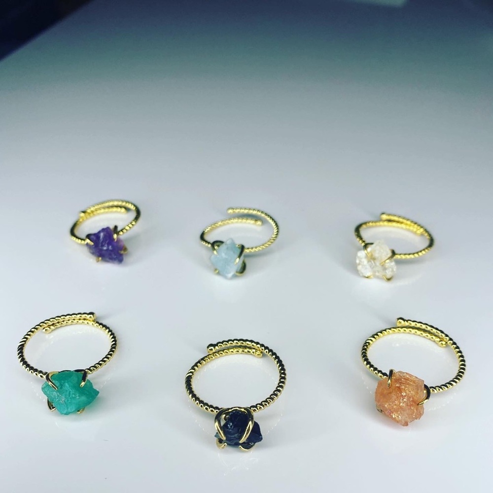 Adjustable crystal rings